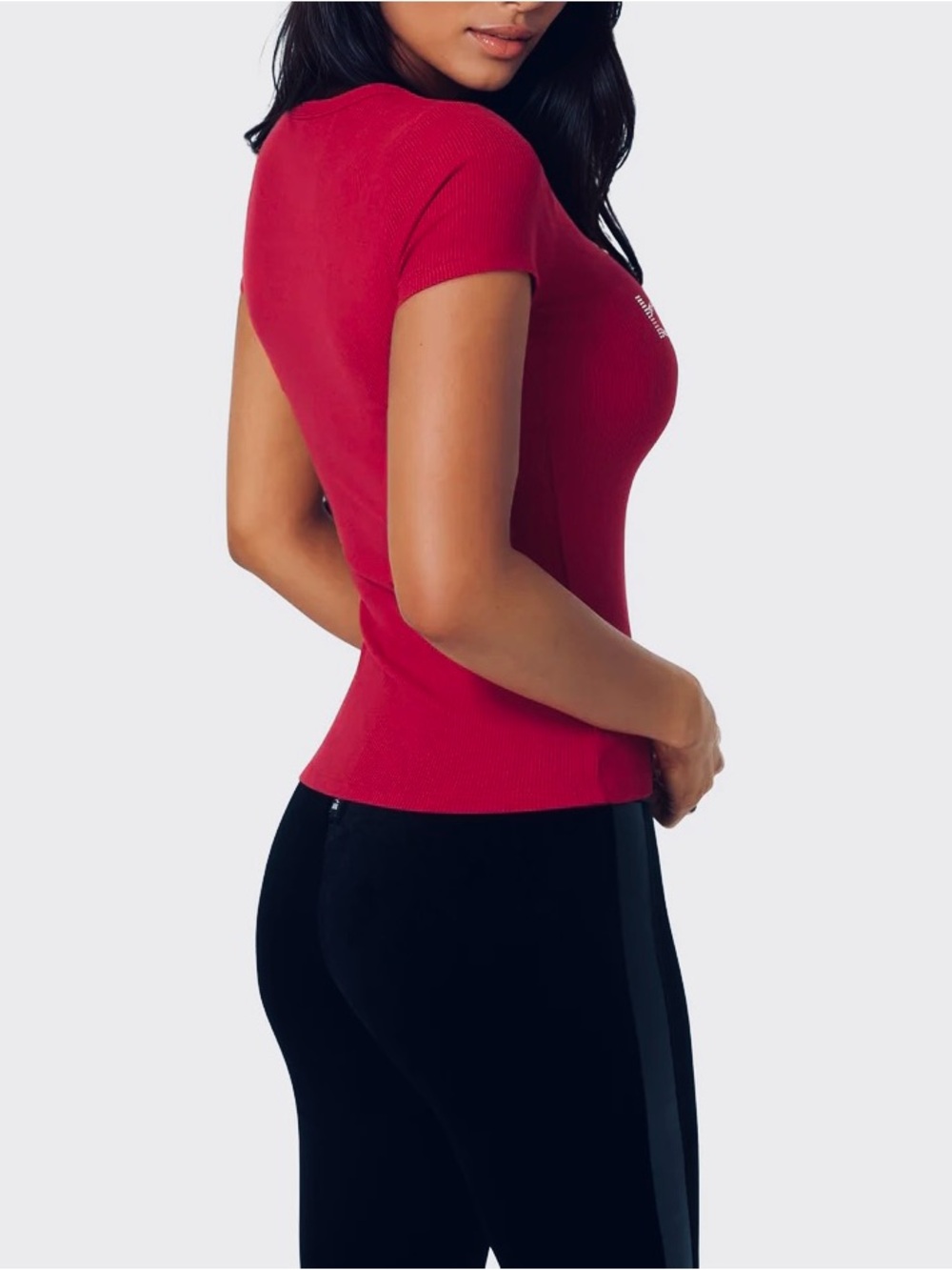 BEBE RhinestoneTop ❤️ Logo Tee - Picture 3 of 5